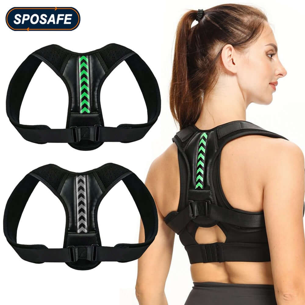 adjustable back shoulder posture corrector / reshape your neck and upper body with belt clavicle spine support for home office sport brace