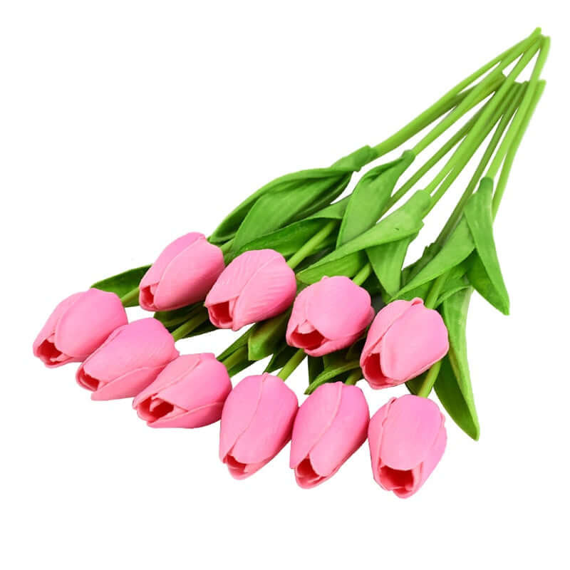 10pcs tulip bouquet - artificial flower real touch for birthday party / wedding decoration fake flowers pe home garden decor e