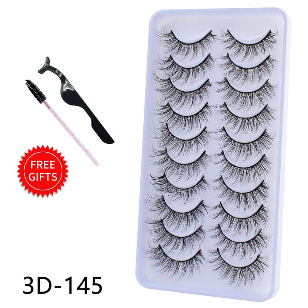 eyelashes 5/10 pairs 3d natural sexy lashes / false extensions handmade fashion beauty / fake yy shape eyelash makeup for women with premade mink lash volume 10pairs-3d145 / ca