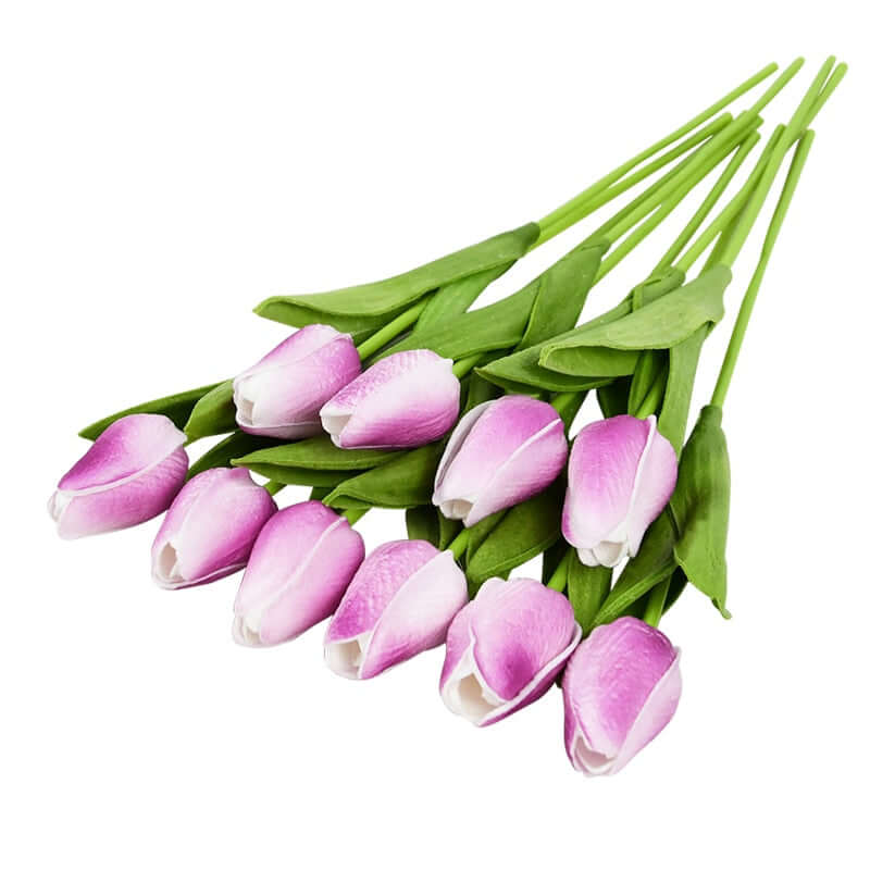 10pcs tulip bouquet - artificial flower real touch for birthday party / wedding decoration fake flowers pe home garden decor l