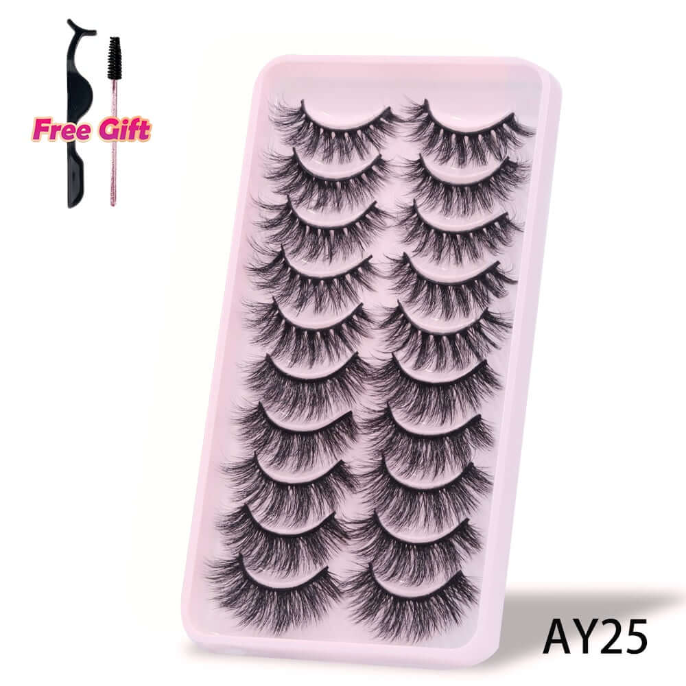 eyelashes 5/10 pairs 3d natural sexy lashes / false extensions handmade fashion beauty / fake yy shape eyelash makeup for women with premade mink lash volume 10pairs-ay25 / ca