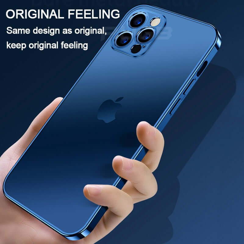 transparent frame matte case for iphone 14 13 11 12 pro max mini xr x xs 7 8 plus se soft silicone shockproof luxury plating phone cover different colours