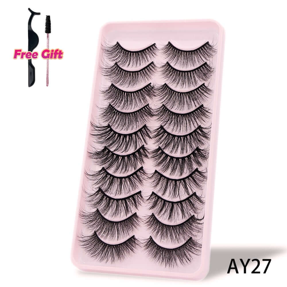 eyelashes 5/10 pairs 3d natural sexy lashes / false extensions handmade fashion beauty / fake yy shape eyelash makeup for women with premade mink lash volume 10pairs-ay27 / ca