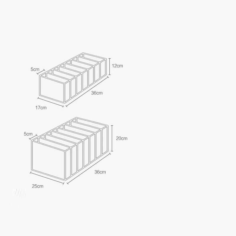 storage box divider - organizer for jeans clothes mesh separation drawer - compartment stacking can for home washed pants