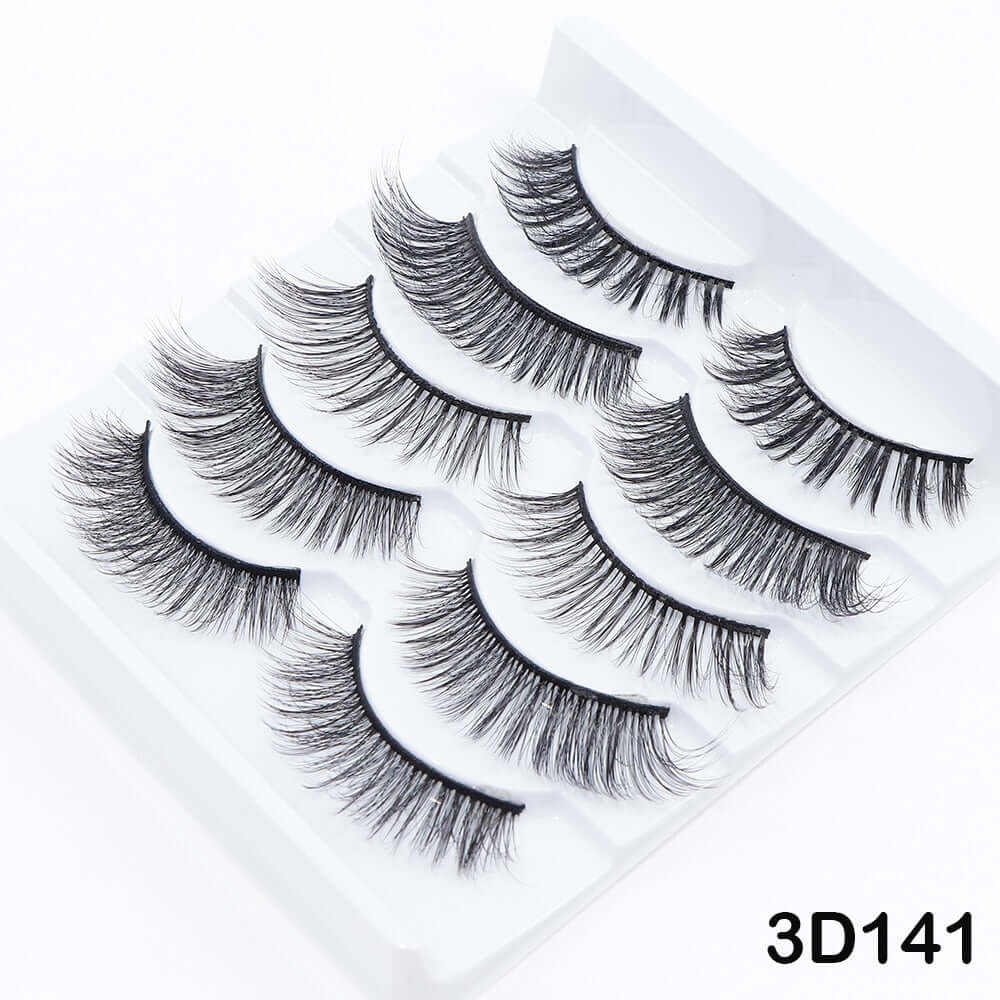 eyelashes 5/10 pairs 3d natural sexy lashes / false extensions handmade fashion beauty / fake yy shape eyelash makeup for women with premade mink lash volume 5pairs-3d141 / ca