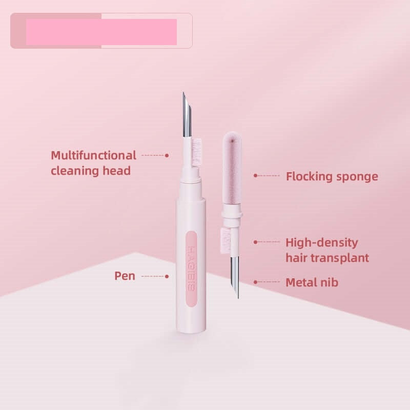 cleaner kit for airpods / earbuds - bluetooth cleaning pen brush for earphones - case tools for iphone huawei samsung pro 1 2 mi - hagibis rose purple / normal