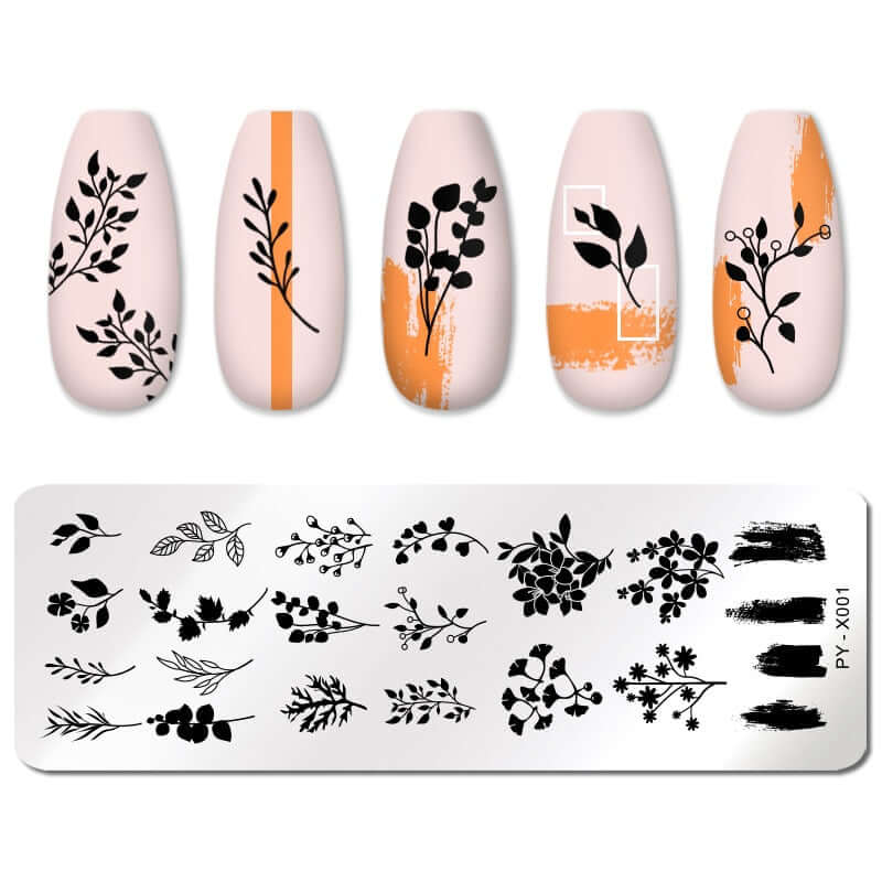 nail art templates 12*6cm / manicure stamping plate flower nails beauty design / temperature glass lace stamp plates animal image makeup women cosmetics pyx001