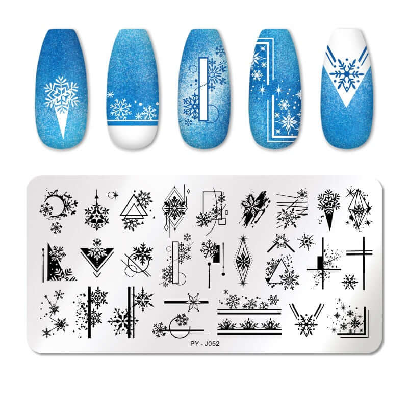 nail art templates 12*6cm / manicure stamping plate flower nails beauty design / temperature glass lace stamp plates animal image makeup women cosmetics py-j052