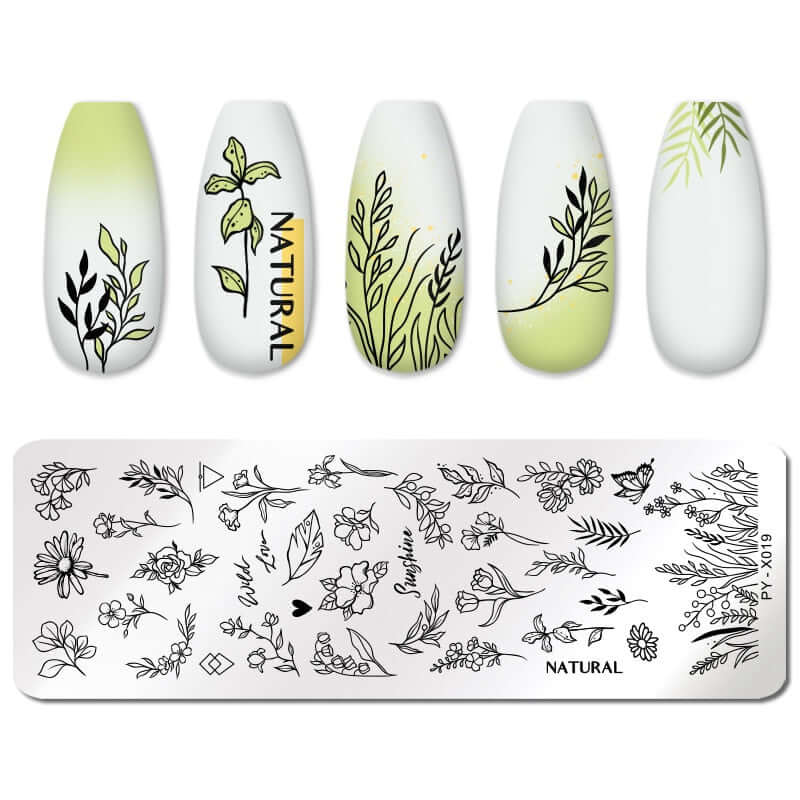 nail art templates 12*6cm / manicure stamping plate flower nails beauty design / temperature glass lace stamp plates animal image makeup women cosmetics py-x019